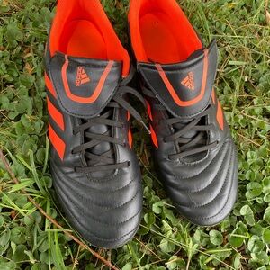 Adidas Black and Orange Athletic Soccer Cleats